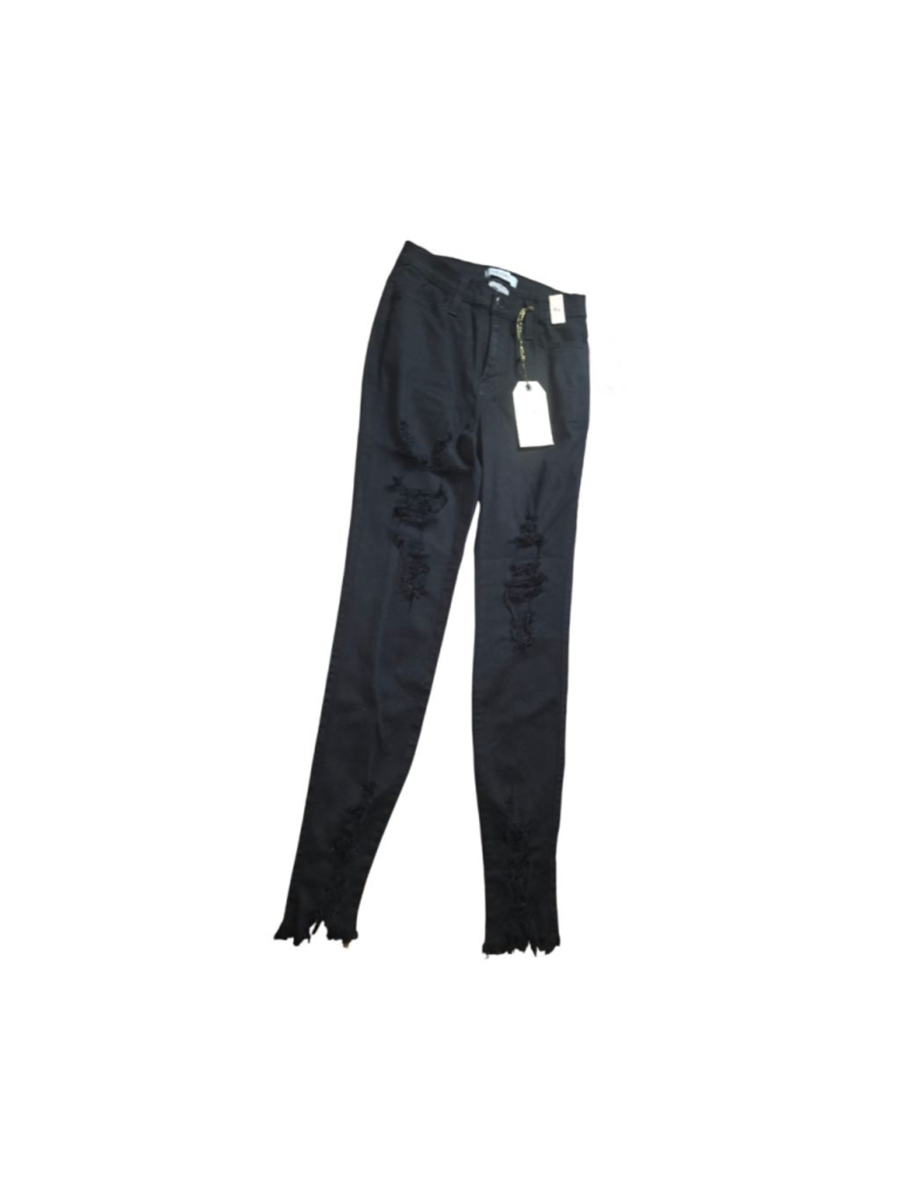Women's Vibrant M.i.U Black Distressed Skinny Jeans Juniors 9 #724